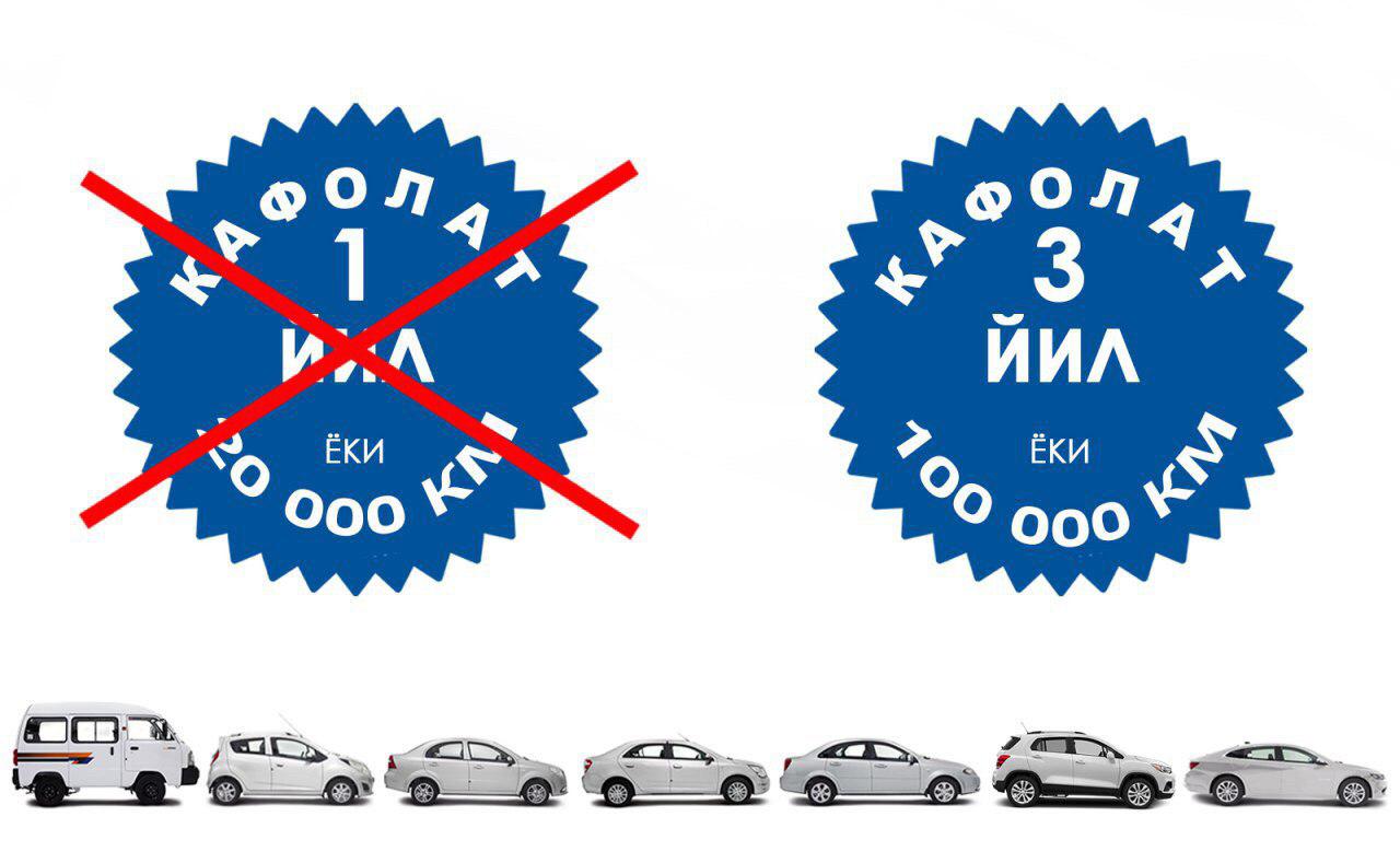 GM Uzbekistan автомобилларига кафолатли хизмат кўрсатиш муддатини узайтиради