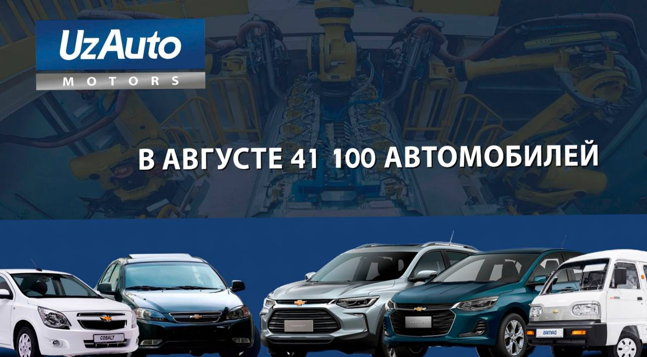 UzAuto Motors’ning navbatdagi rekordi: avgustda zavod konveyerlaridan 41 100 avtomobil chiqdi
